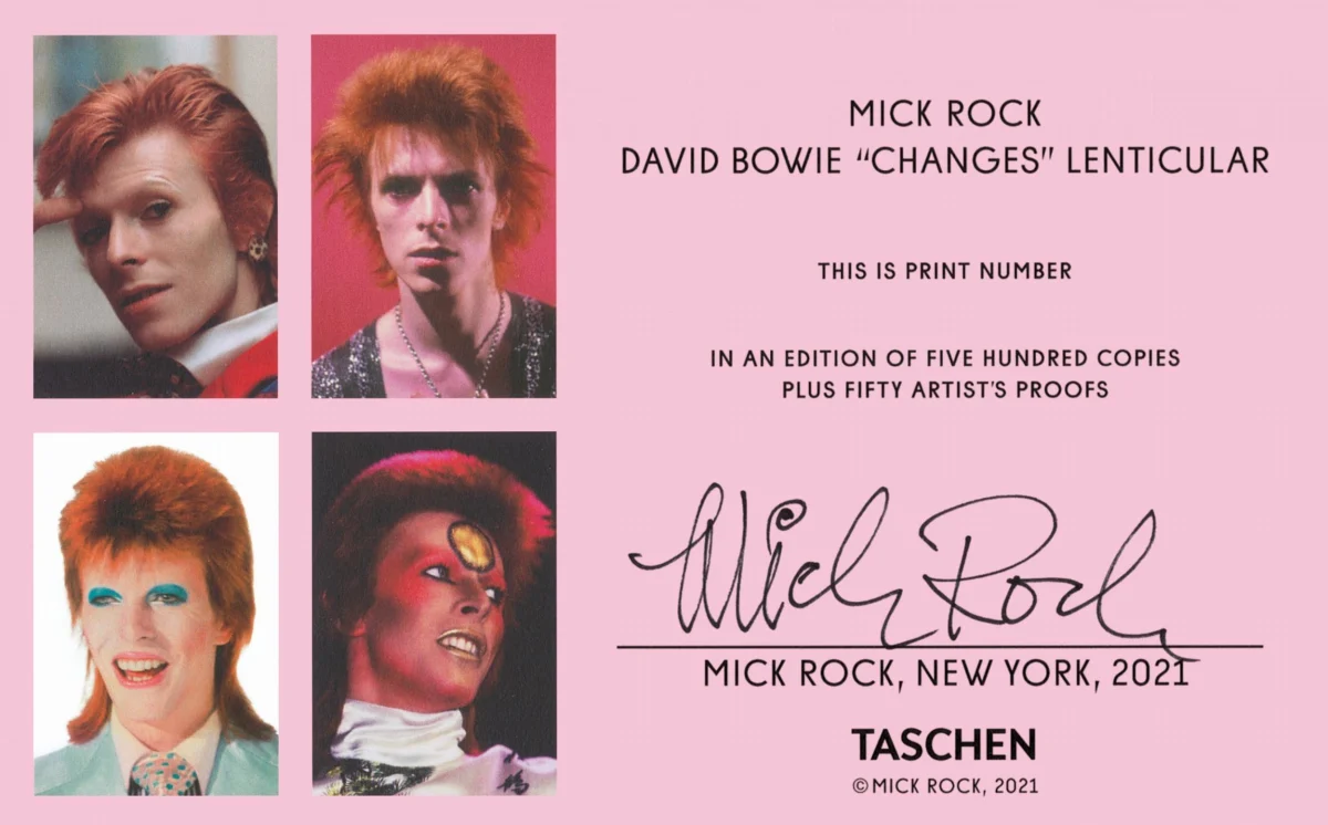 Mick Rock. David Bowie 'Changes' Lenticular